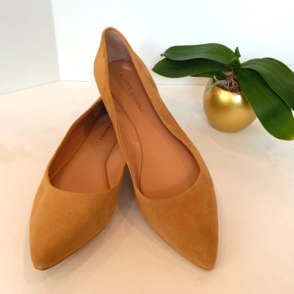NWOB Audrey Brooke suede leather flats shoes
